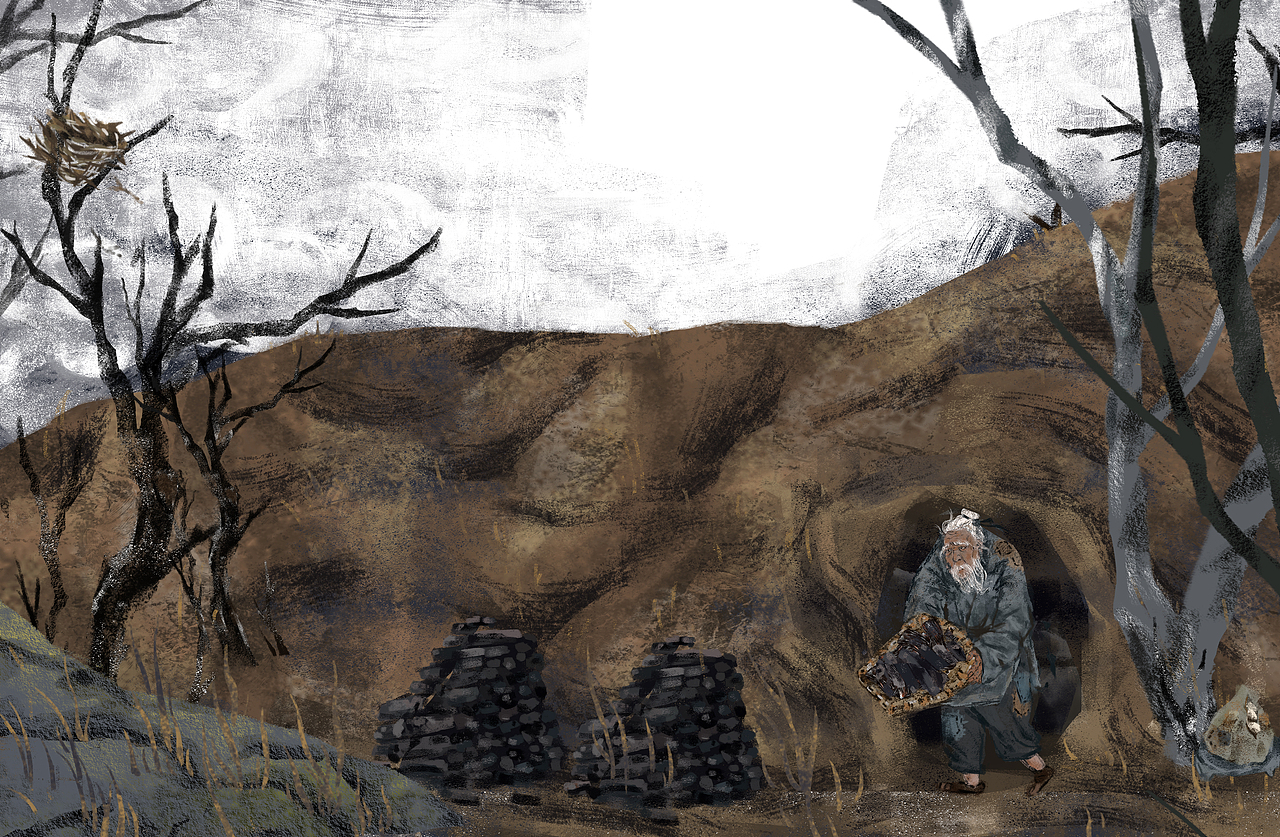 卖炭翁（图ZMzcyMDc3MDEy） - 绘本 - 站酷设计师果陀原创素材 - 站酷ZCOOL