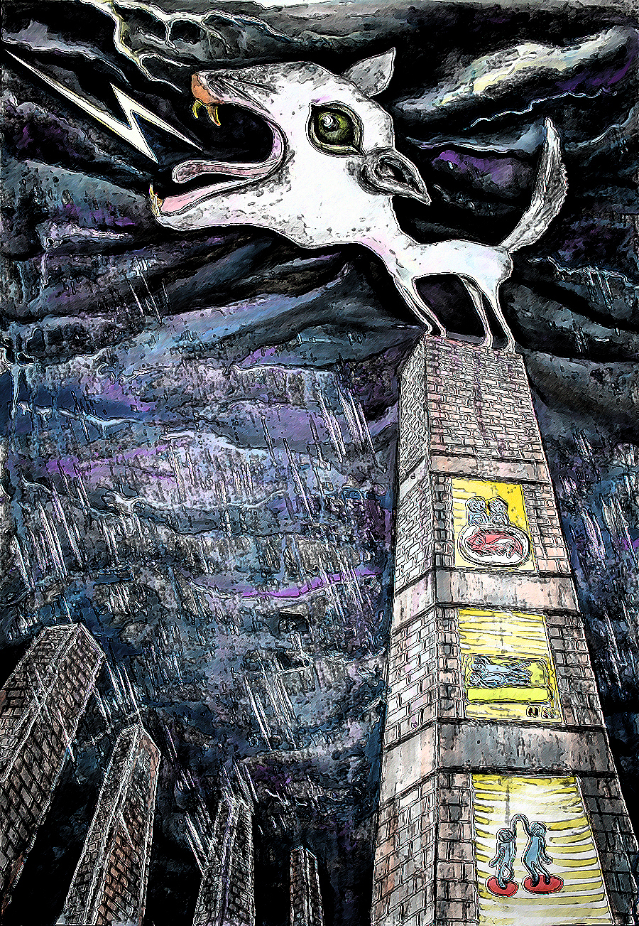 我很饿,又很冷,我昏睡了……雷公爷爷在大声地叫着我,我又醒了,我还是