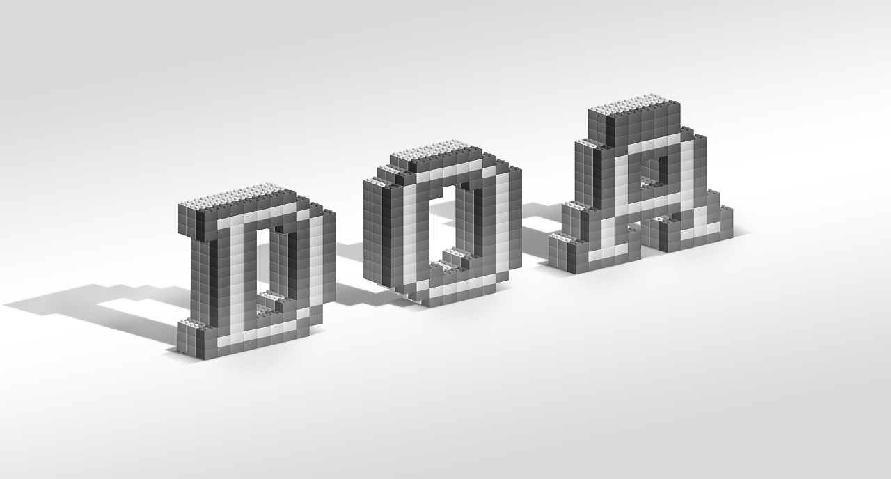 乐高积木组成的字母-附psd