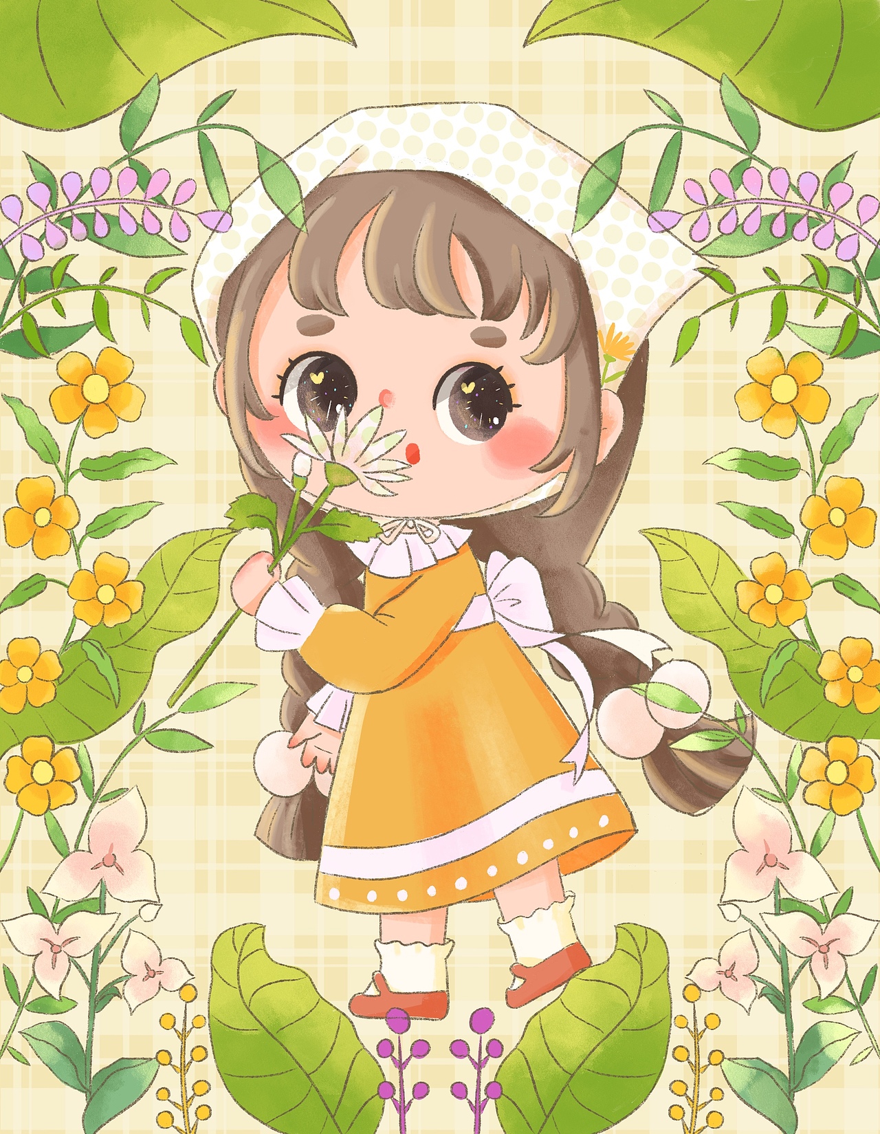 Q版花与小孩（图ZMjkzOTYwMjEy） - 儿童插画 - 站酷设计师溜溜酱原创素材 - 站酷ZCOOL