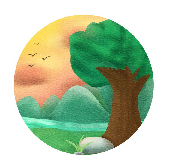 每日插画《清新自然》