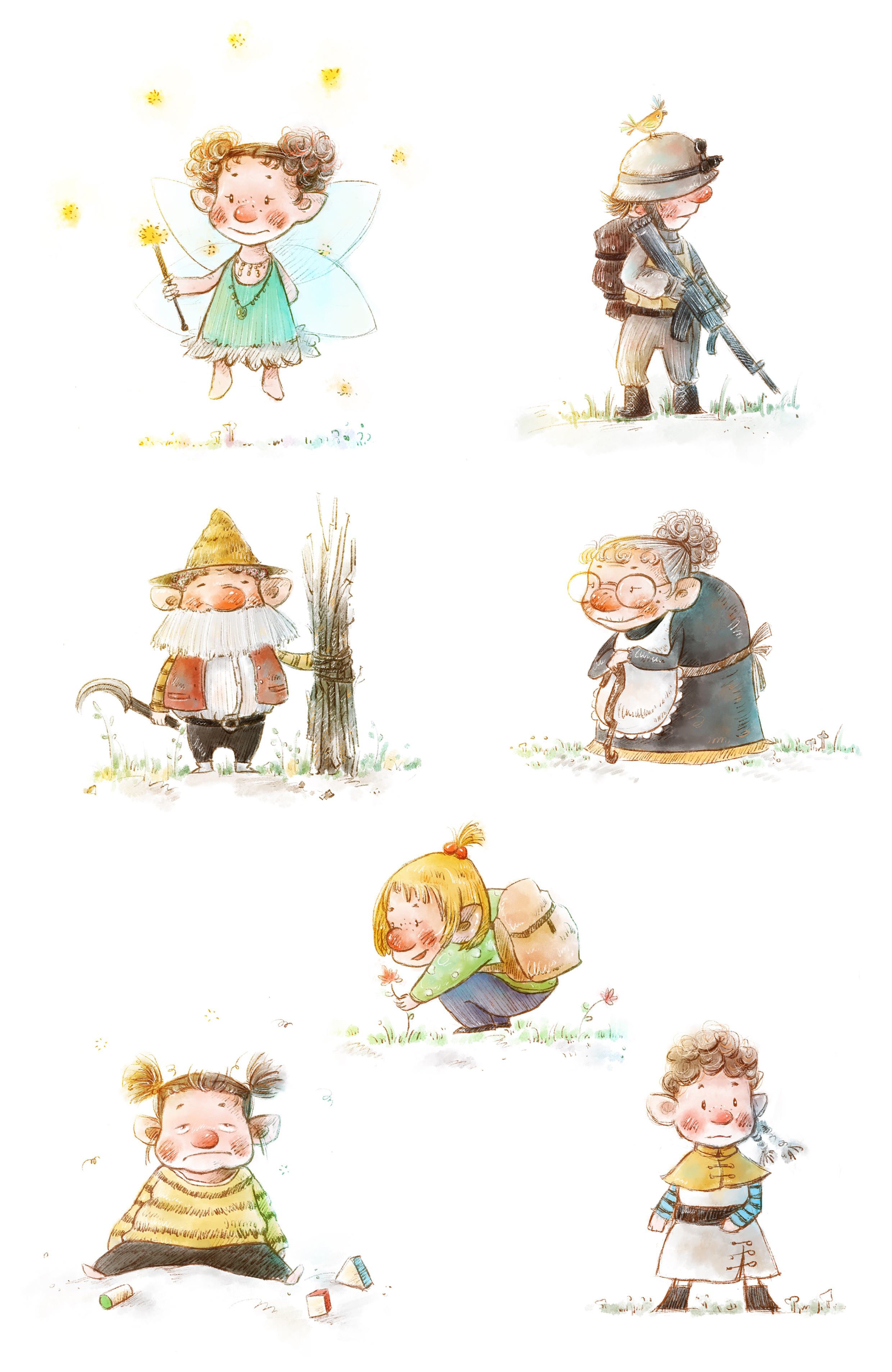 一堆人(3)速写小人物|插画|绘本|三爷有空 - 原创作品 - 站酷 (zcool)