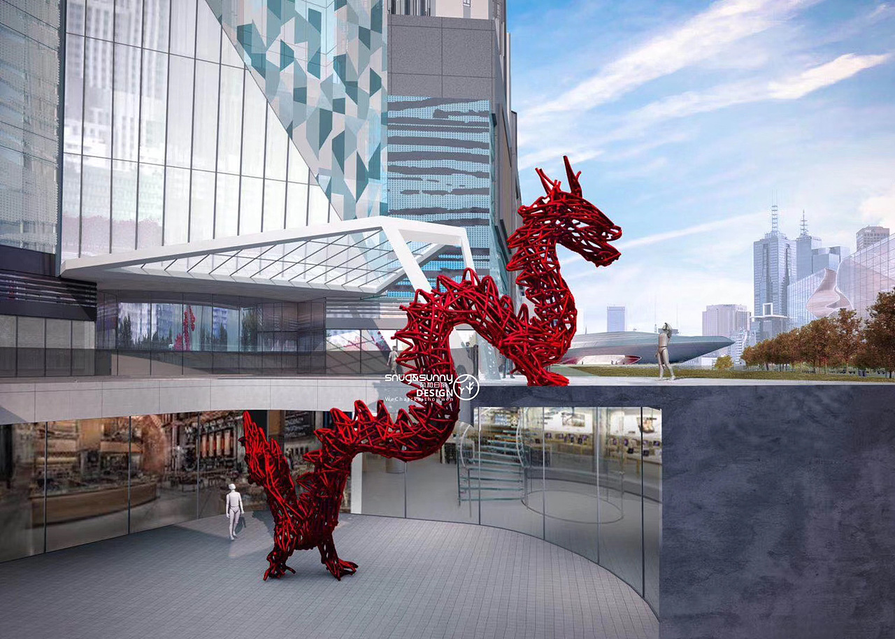 地标艺术装置——中国龙（图ZMjA3MjYyMjcy） - 建筑设计 - 站酷设计师木木不是目目_原创素材 - 站酷ZCOOL