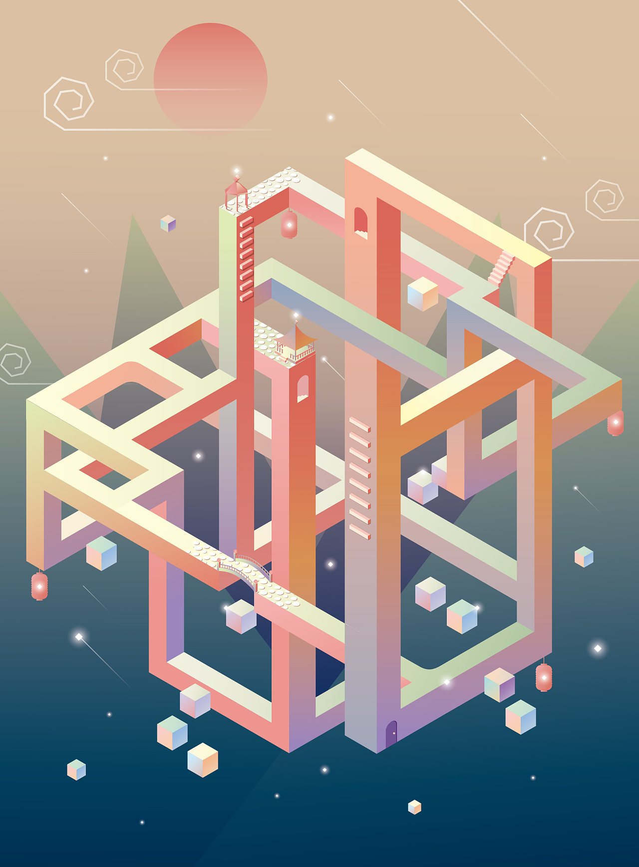 美学空间的探索|插画|艺术插画|moneyqzw - 原创作品 - 站酷 (zcool)