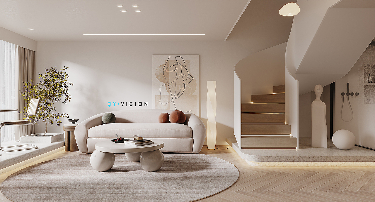 奶油诧寂风loft公寓