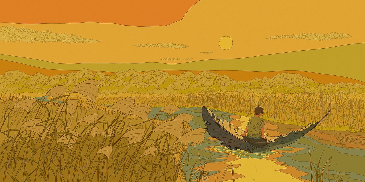 芦苇荡的沉思（图ZMzE0ODI3NTIw） - 商业插画 - 站酷设计师事ming原创素材 - 站酷ZCOOL