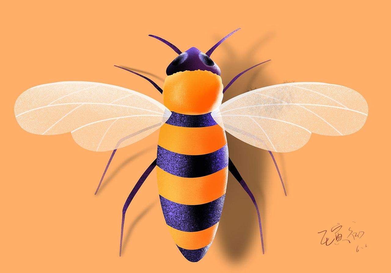 版繪小蜜蜂（圖ZMTc0NTE5MDU2） - 創(chuàng)作習(xí)作 - 站酷設(shè)計(jì)師王寅初原創(chuàng)素材 - 站酷ZCOOL