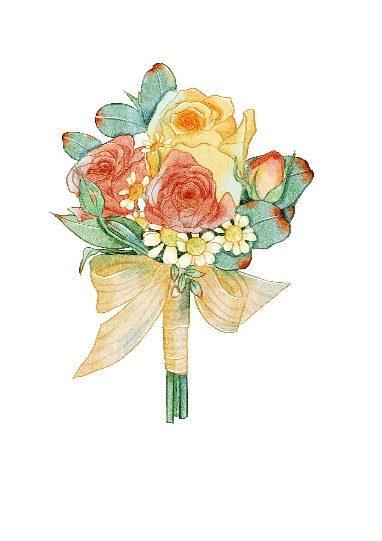 PS仿水彩 植物、花卉、蛋糕练习（图ZMjkyNjAzNjcy） - 创作习作 - 站酷设计师zj200821011118原创素材 - 站酷ZCOOL