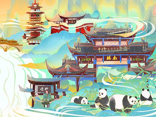 插画练习-四川