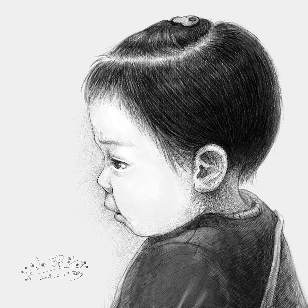     给小馒头画的素描