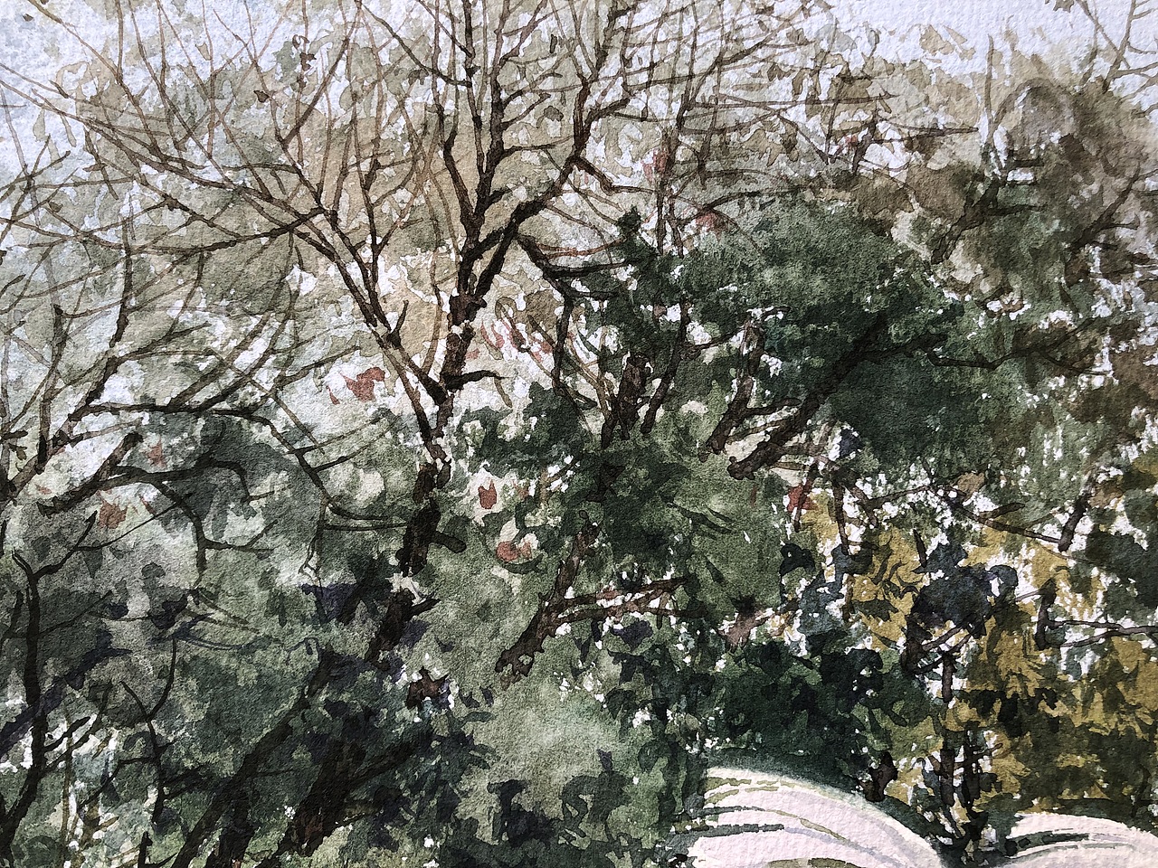 水彩风景——冬日的风声(又是无私奉献的高清步骤)