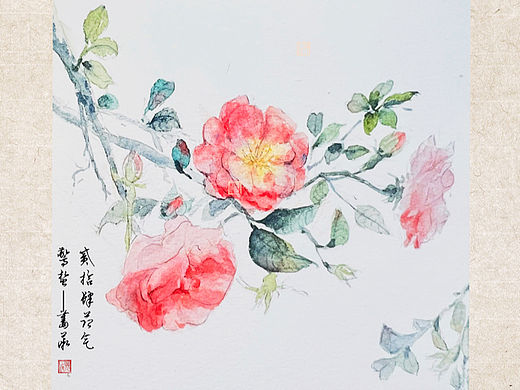 二十四节气水彩古风插图