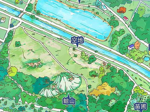 公园手绘地图