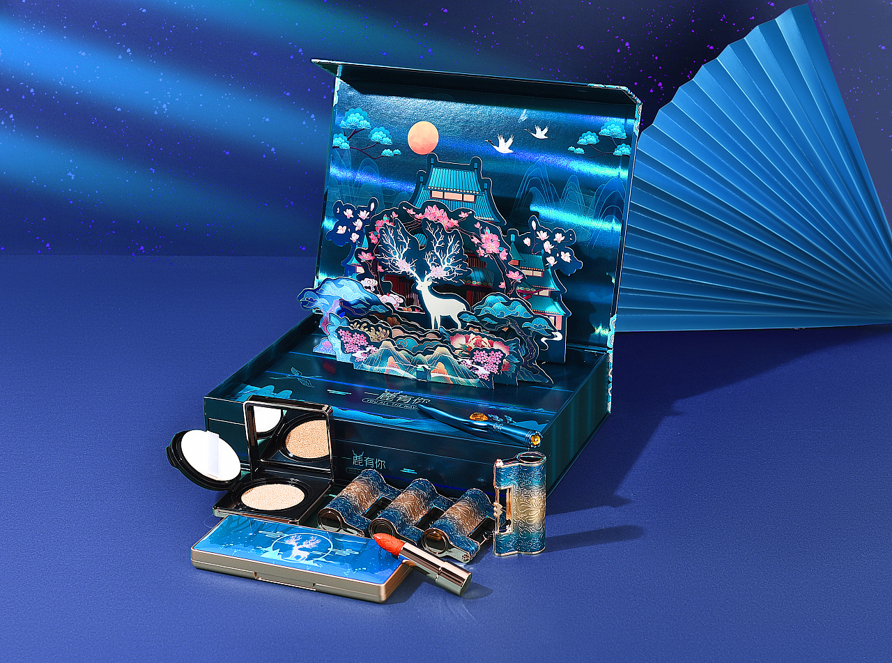 国潮花西子化妆品拍摄|摄影|产品摄影|新锐远博 - 原创作品 - 站酷