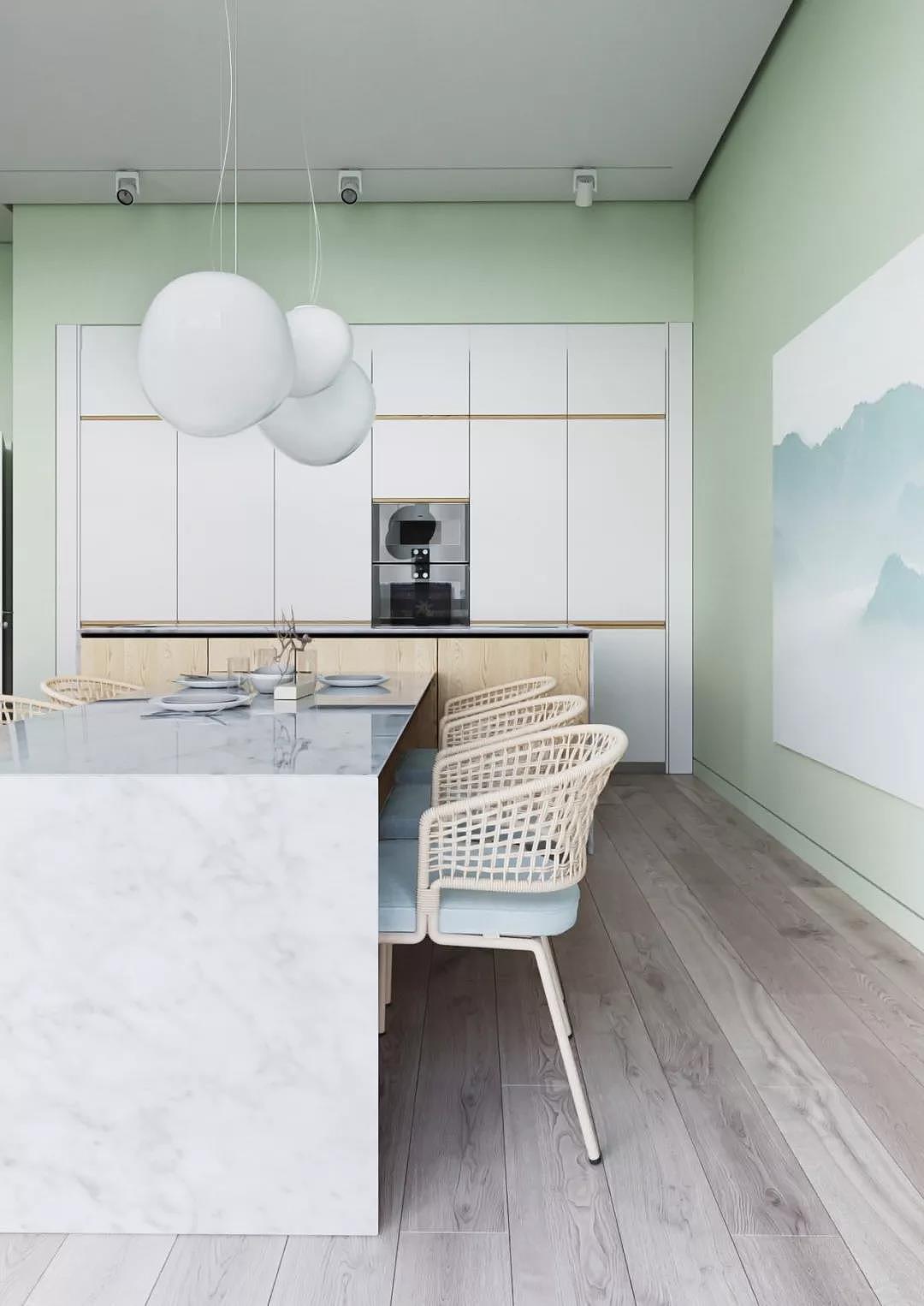 高颜值的薄荷绿，简约风的家真美！（图ZMTE2NDczMjY4） - 家装设计 - 站酷设计师大珺17631160439原创素材 - 站酷ZCOOL