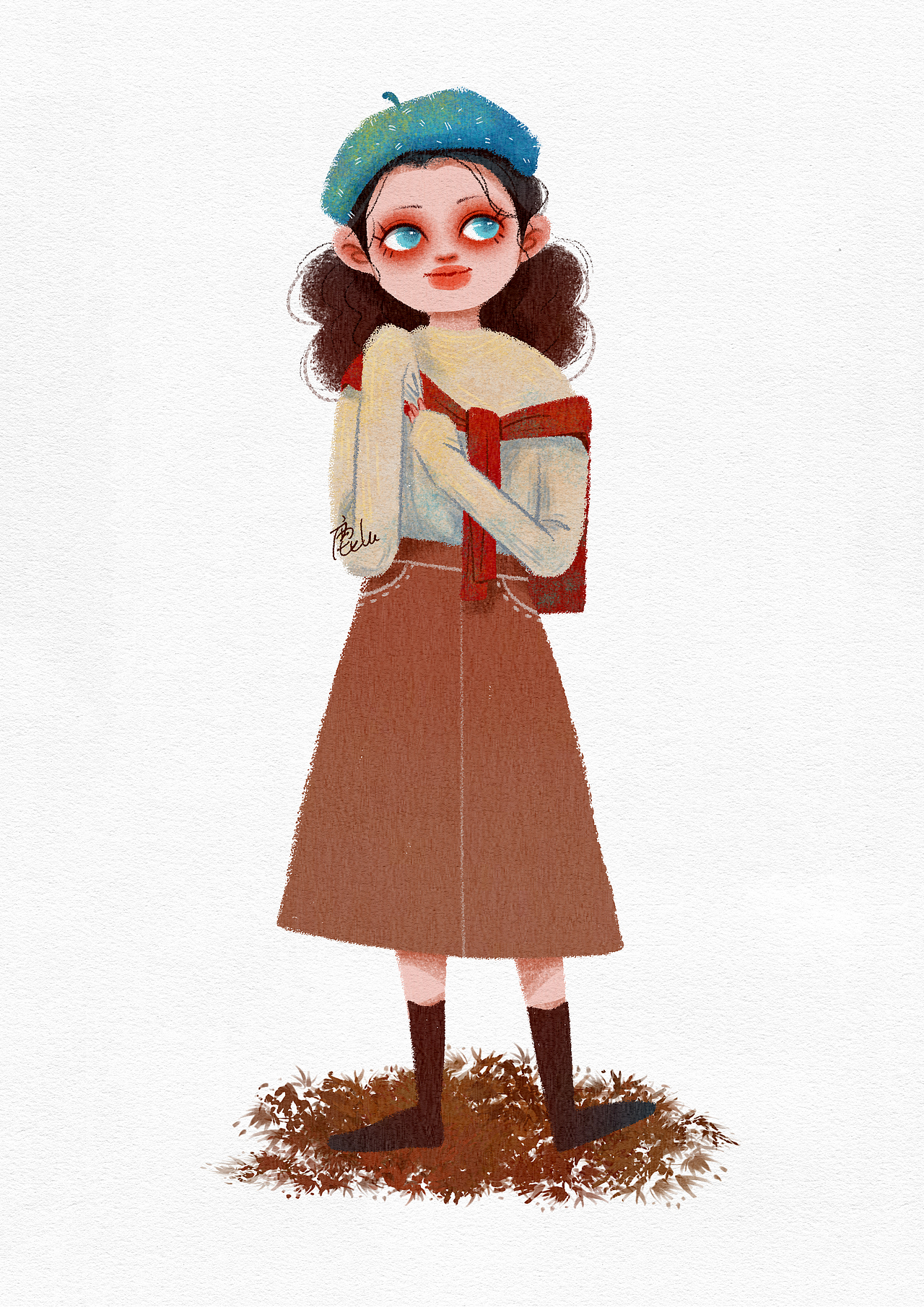 插画小姐姐穿搭插画