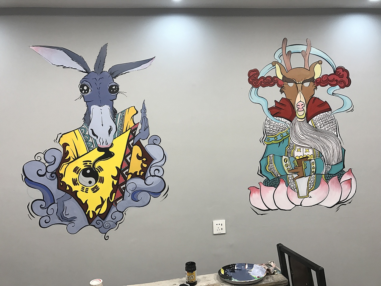 墙绘-东北神兽（图ZMTU4MDU1NjY0） - 新锐潮流插画 - 站酷设计师Z98220750原创素材 - 站酷ZCOOL