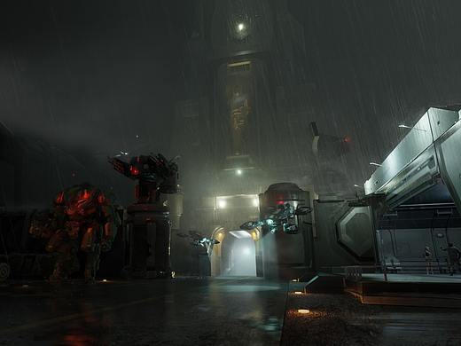 军事基地-雨夜（个人主页-ZNTIwMTI1OTY=） - 游戏原画 - 站酷设计师我最喜欢凤爪寿司原创素材 - 站酷ZCOOL