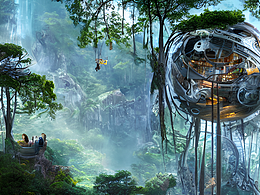 站酷梦笔悬浮岛