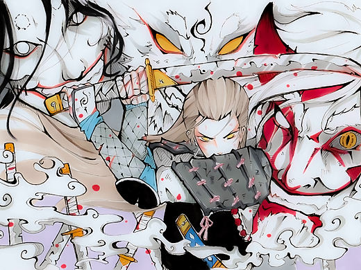 原创插画《僞脸》第四季
