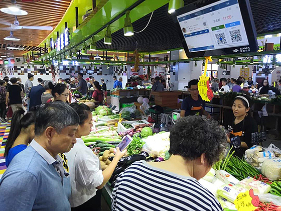 一鸿新建农贸市场设计案例山东青岛菜篮鲜生农超市场