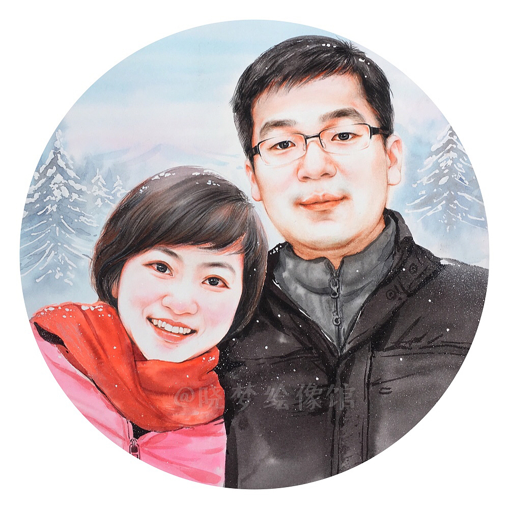 景色千般好，不及手边人（图ZOTMwMzAzNjg=） - 绘画 - 站酷设计师晓梦绘像馆原创素材 - 站酷ZCOOL