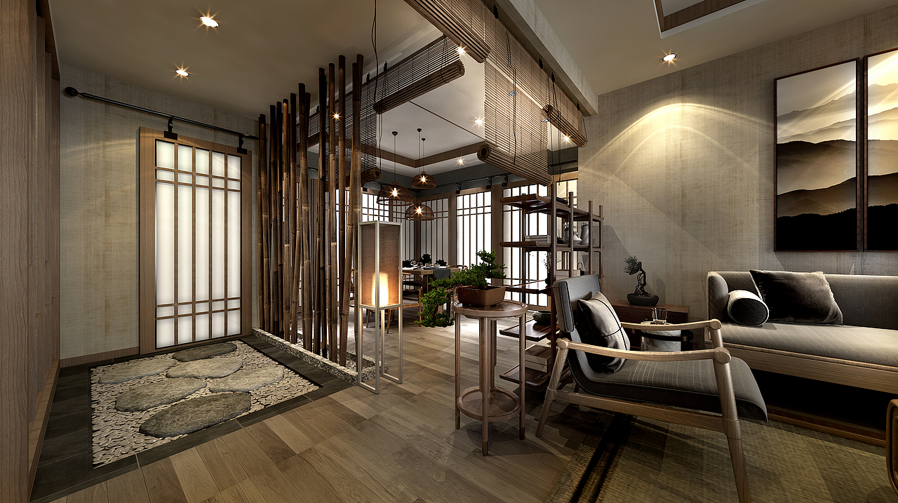 大连泊林映山我爱我家小区106㎡日式装修设计（图ZMTE2NDEyNjQw） - 家装设计 - 站酷设计师XuXu0208原创素材 - 站酷ZCOOL