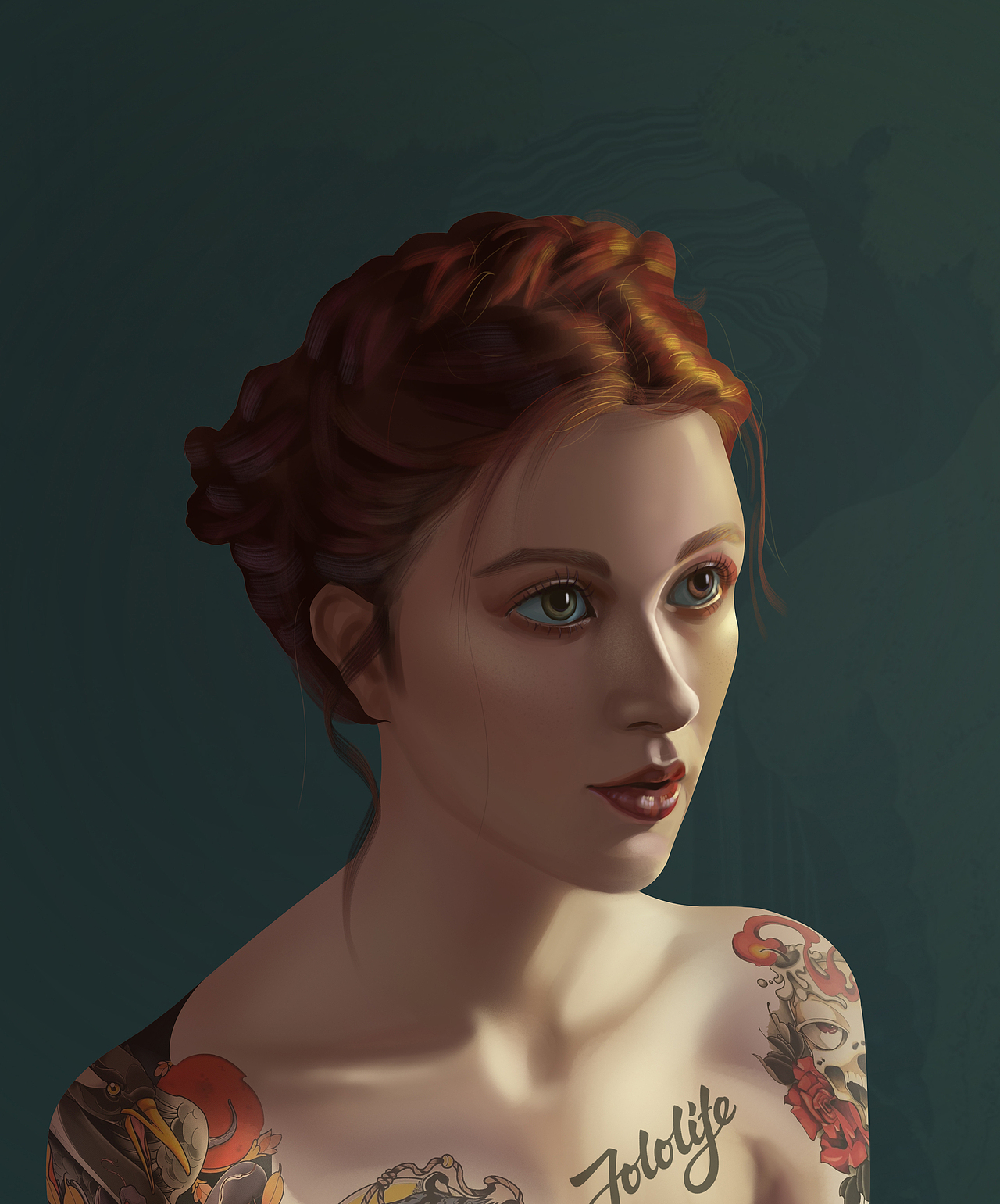 花臂少女（图ZMjQzOTc5MDYw） - 创作习作 - 站酷设计师晋J的巨人原创素材 - 站酷ZCOOL