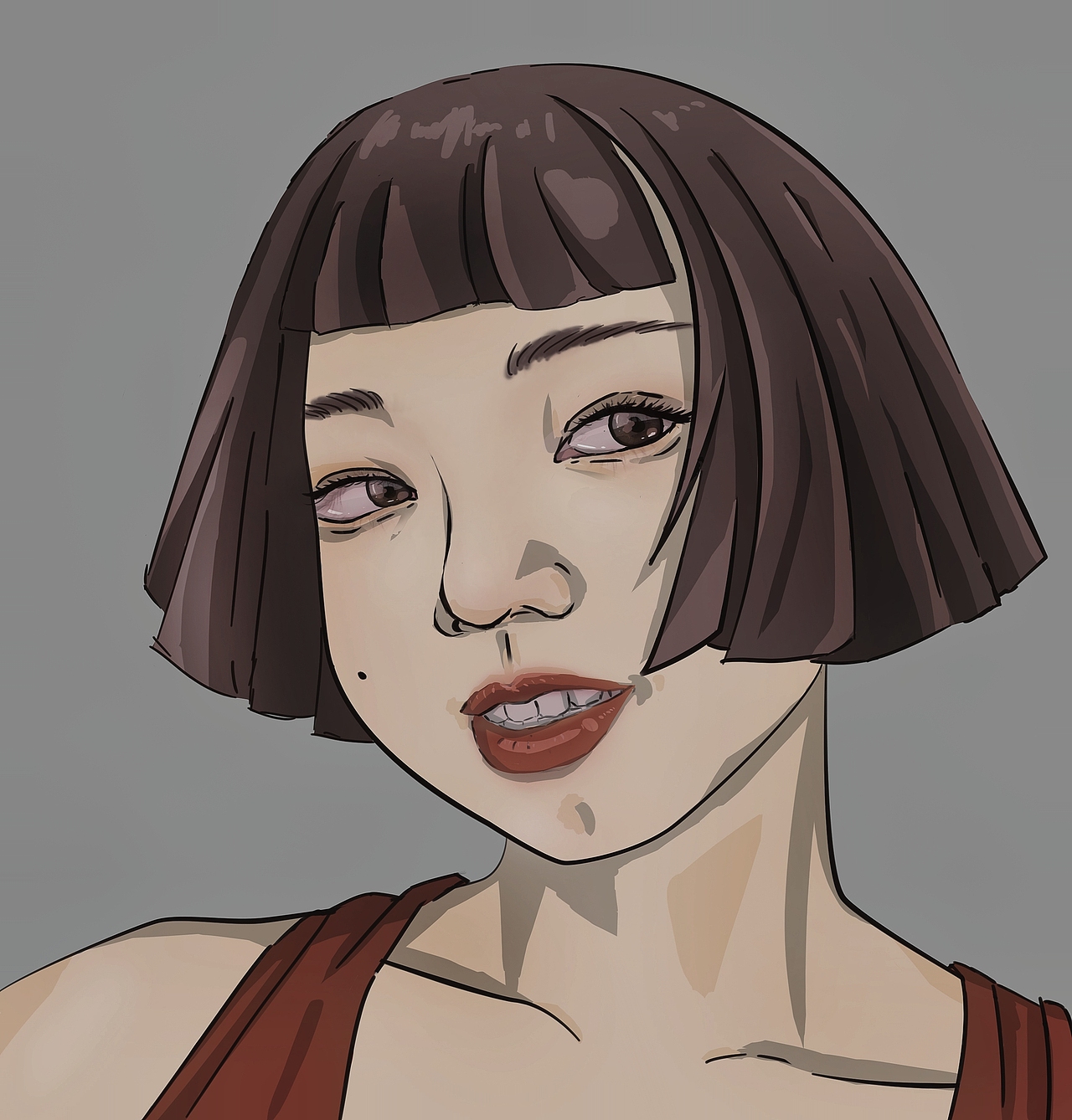 自画像|插画|创作习作|独e无二_原创作品-站酷zcool