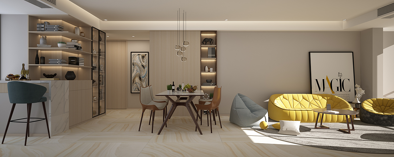 商品房客餐厅（图ZMTc5OTg0MzY0） - 家装设计 - 站酷设计师小老K原创素材 - 站酷ZCOOL