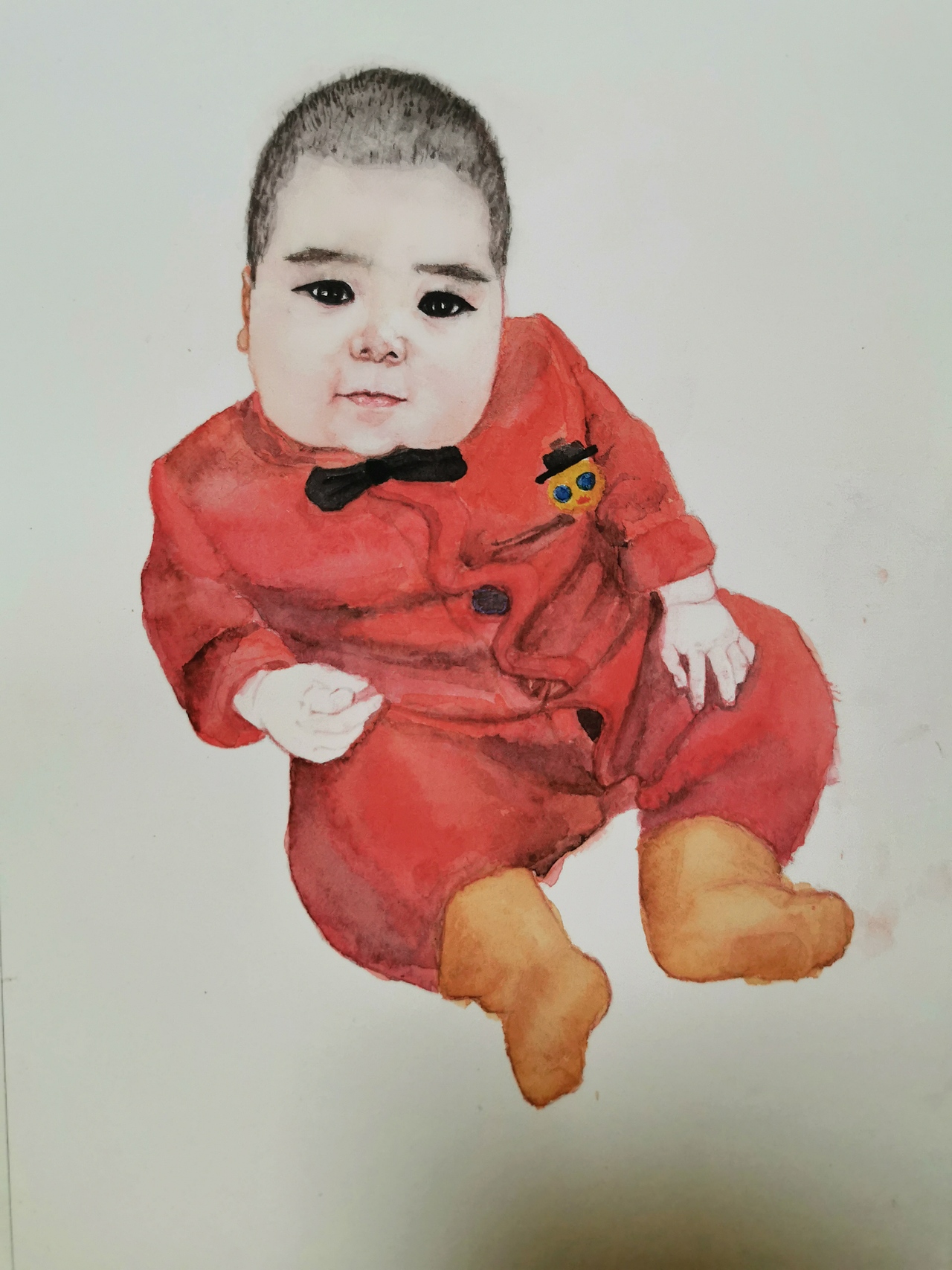 我儿子100天,我给他画一张