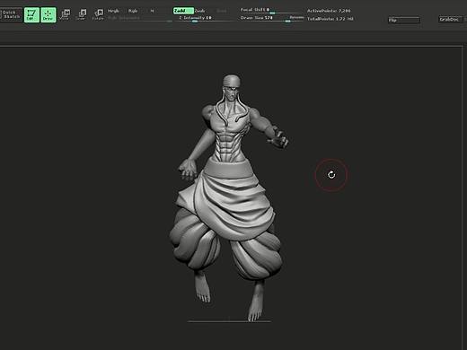 ZBrush雕刻动漫人物,海贼王—空岛“加雅岛”的统治者