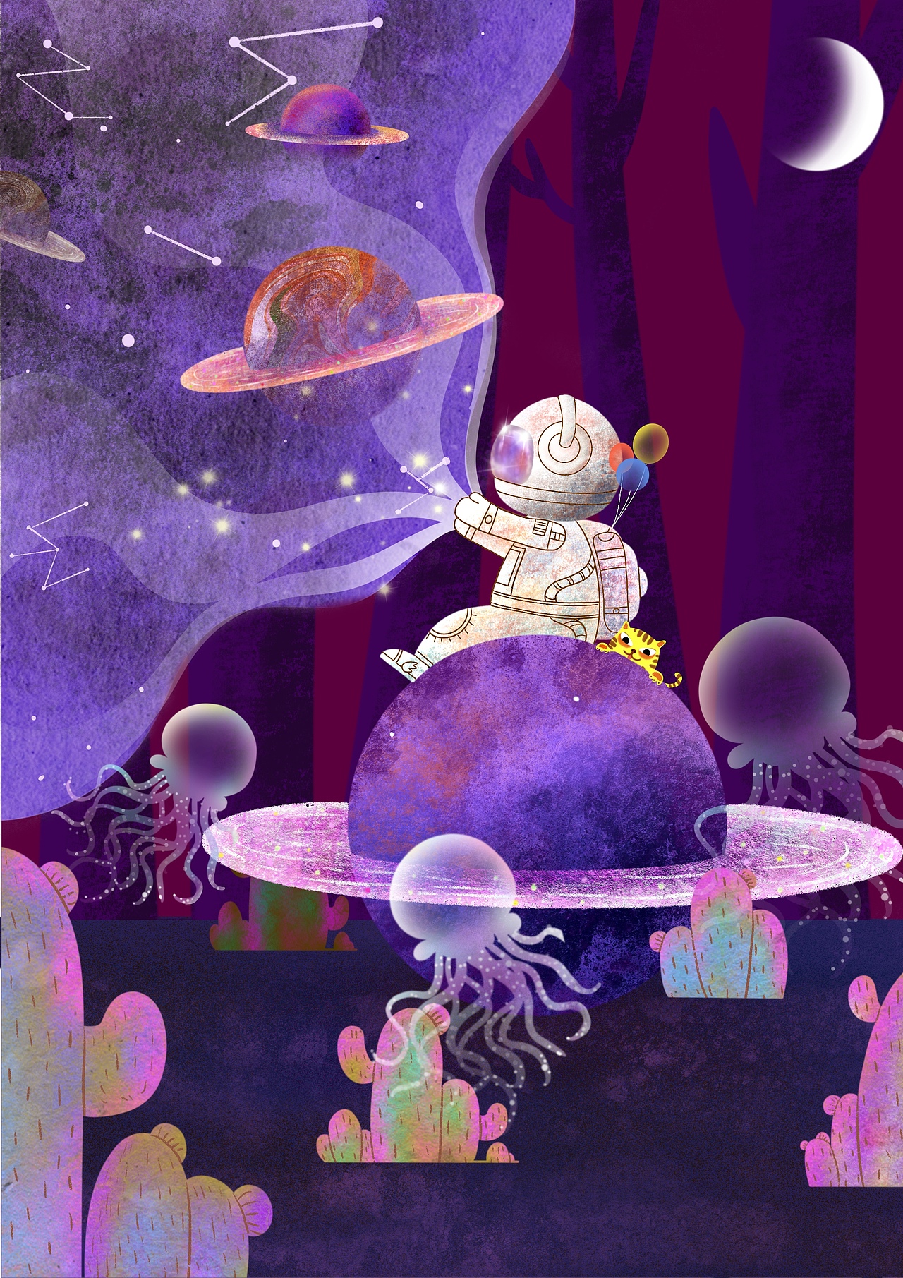 打卡插画4day（图ZMjA2MjY0MTI4） - 艺术插画 - 站酷设计师流浪的汪原创素材 - 站酷ZCOOL