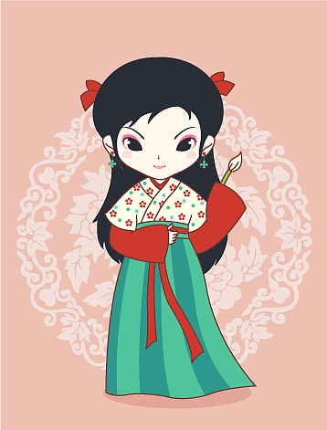 Q版汉服娃娃（图ZMzIxNDgzNjg=） - 商业插画 - 站酷设计师泊鹿原创素材 - 站酷ZCOOL