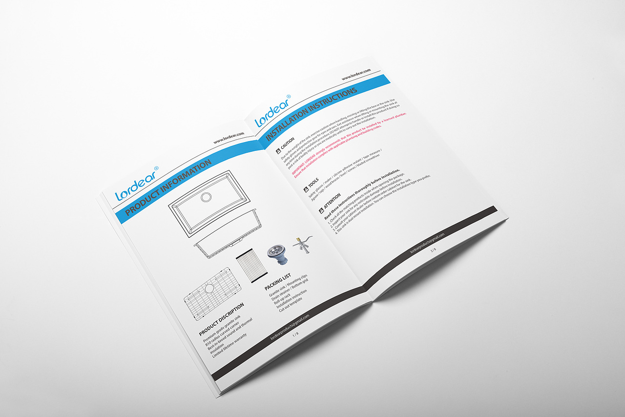 石英石水槽说明书（图ZMzMyMDc0MzA0） - 书籍/画册 - 站酷设计师就这样了呀原创素材 - 站酷ZCOOL