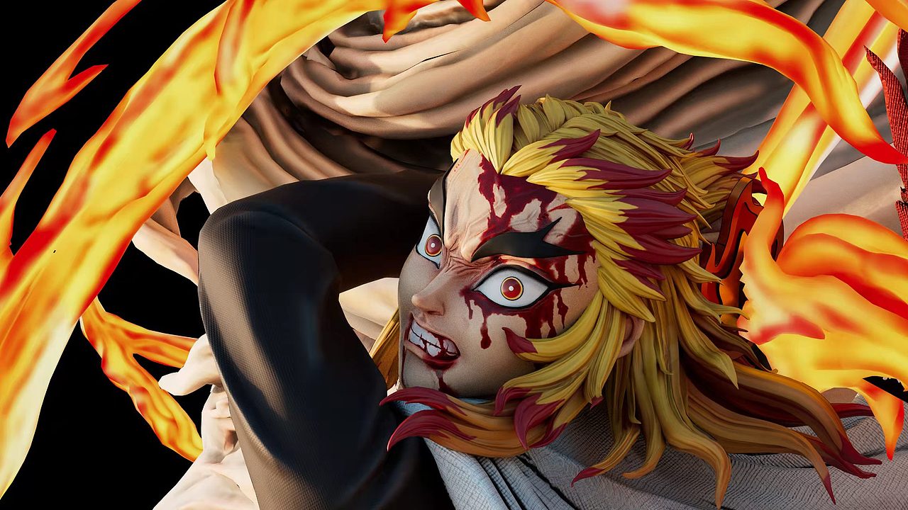 去年6月做的作品鬼灭之刃炎柱。联系方式 jms-gzf1996