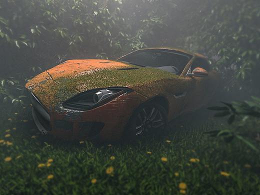 Blender习作丨野外废弃车辆场景（个人主页-ZMzYwODE4MDA=） - 场景 - 站酷设计师在下阿仁原创素材 - 站酷ZCOOL