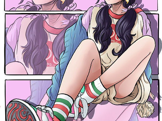 粉色少女