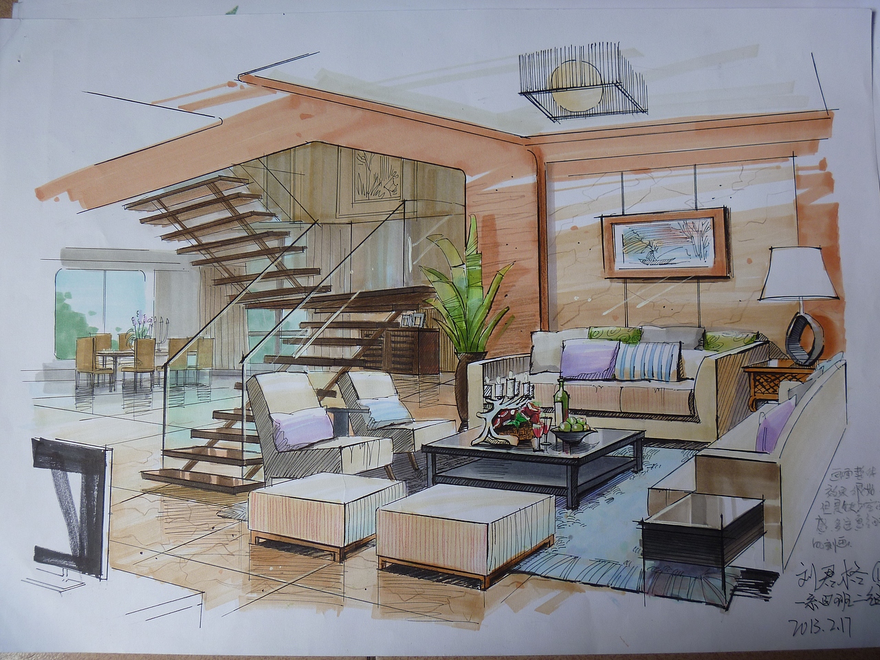 室内设计手绘（图ZODkwMDY0MA==） - 概念设定 - 站酷设计师liujunge刘君格原创素材 - 站酷ZCOOL