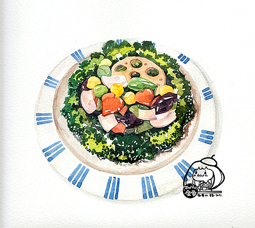 金鱼的一些水彩小怪