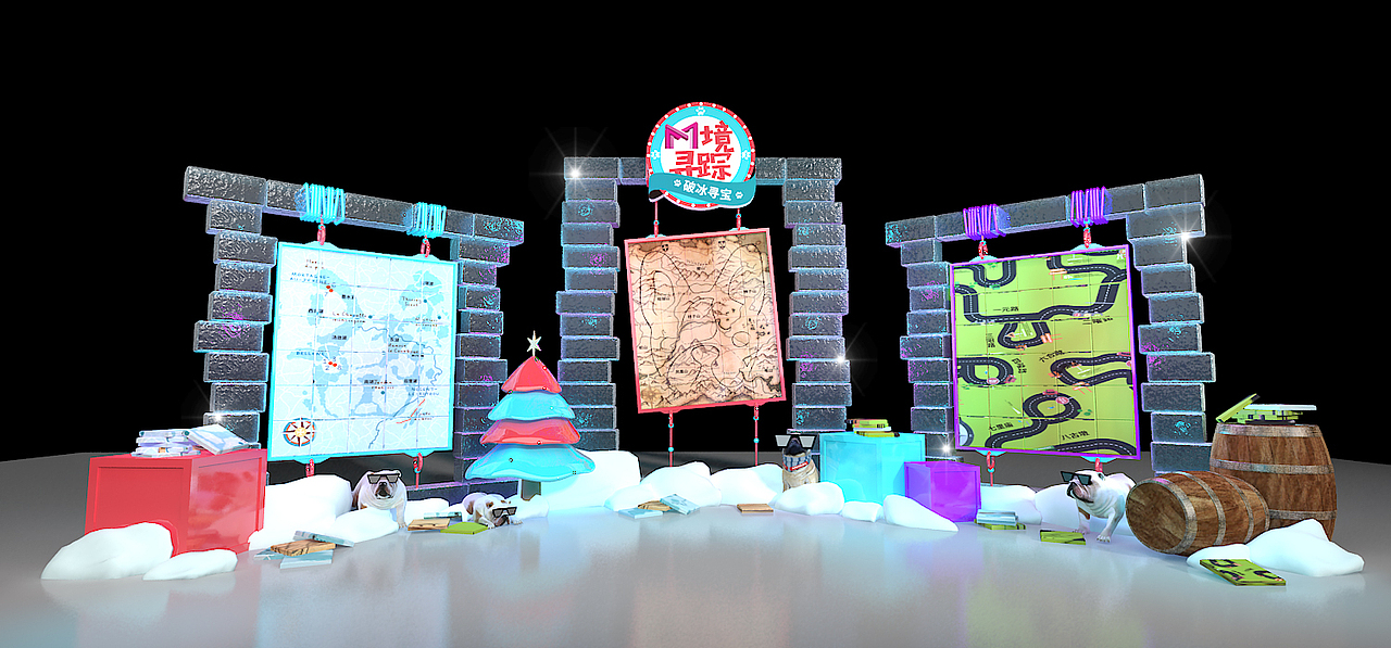 武汉M+商场圣诞枪毙稿件（图ZMjA2NzcxMTM2） - 展陈设计 - 站酷设计师LEEeeeeze原创素材 - 站酷ZCOOL