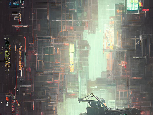 #站酷梦笔#废土机器人 废墟 概念插画，HD，高度详细的