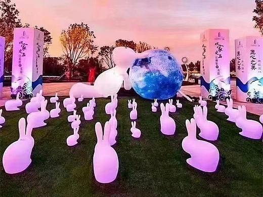 中秋节活动暖场道具供应充气月亮租赁充电兔子出租出售