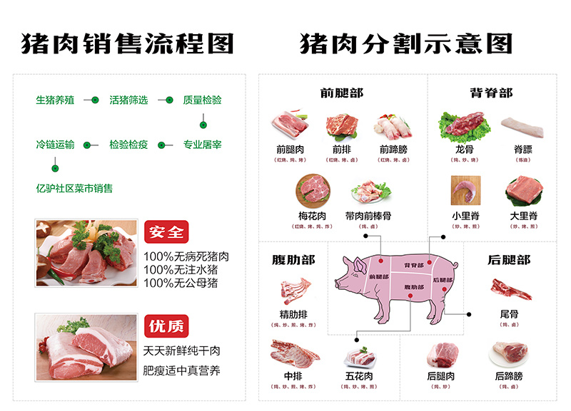 猪肉分割示意图