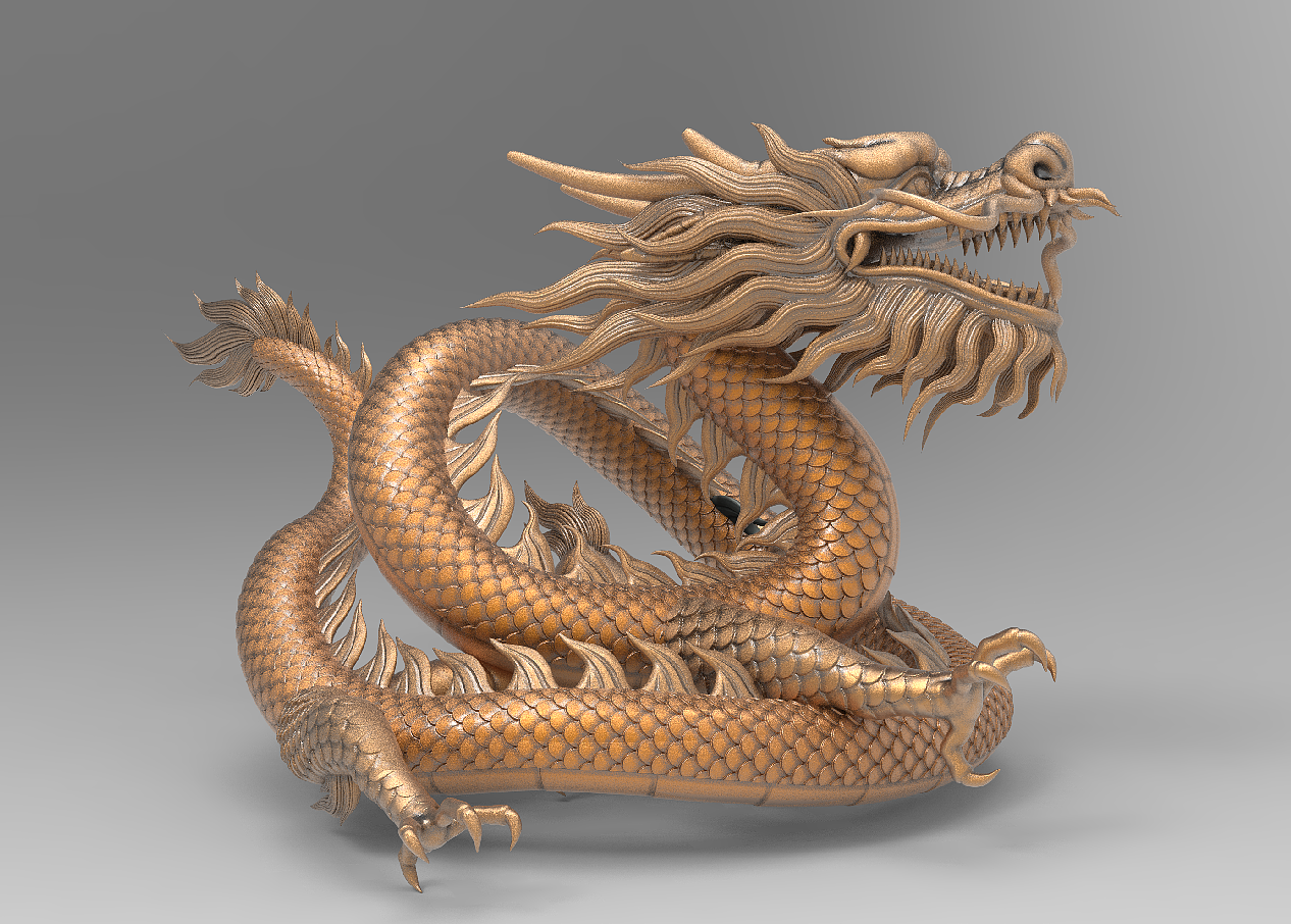 2024盘龙雕塑建模设计（图ZMzU1NjI5OTky） - 人物/生物 - 站酷设计师Mapletan2016原创素材 - 站酷ZCOOL