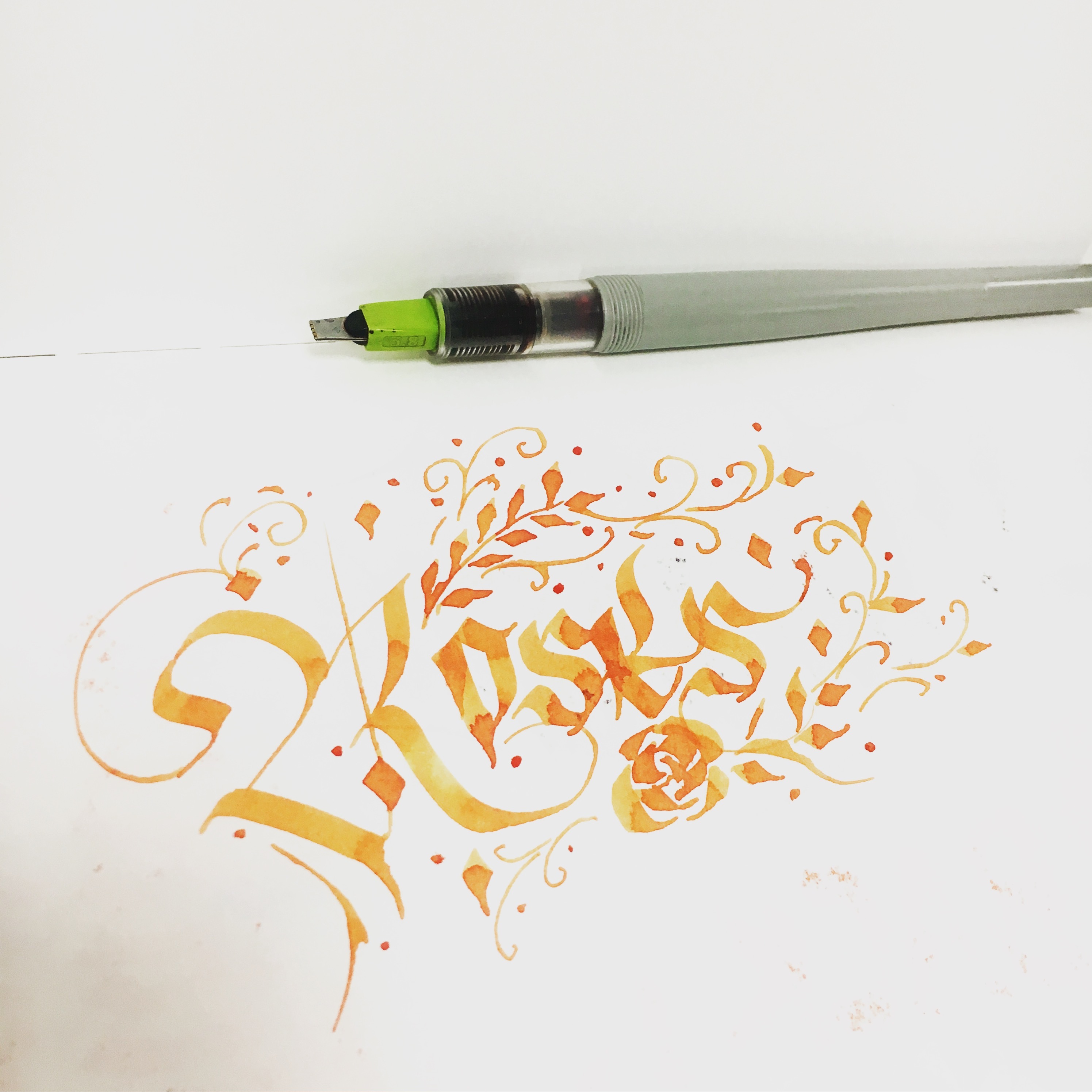 手写英文平尖哥特字练习合集