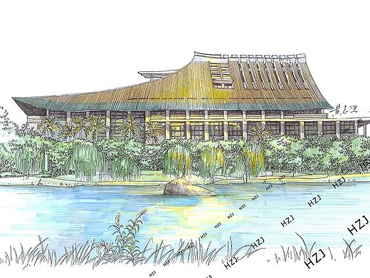 厦门大学 厦大手绘 科学艺术中心