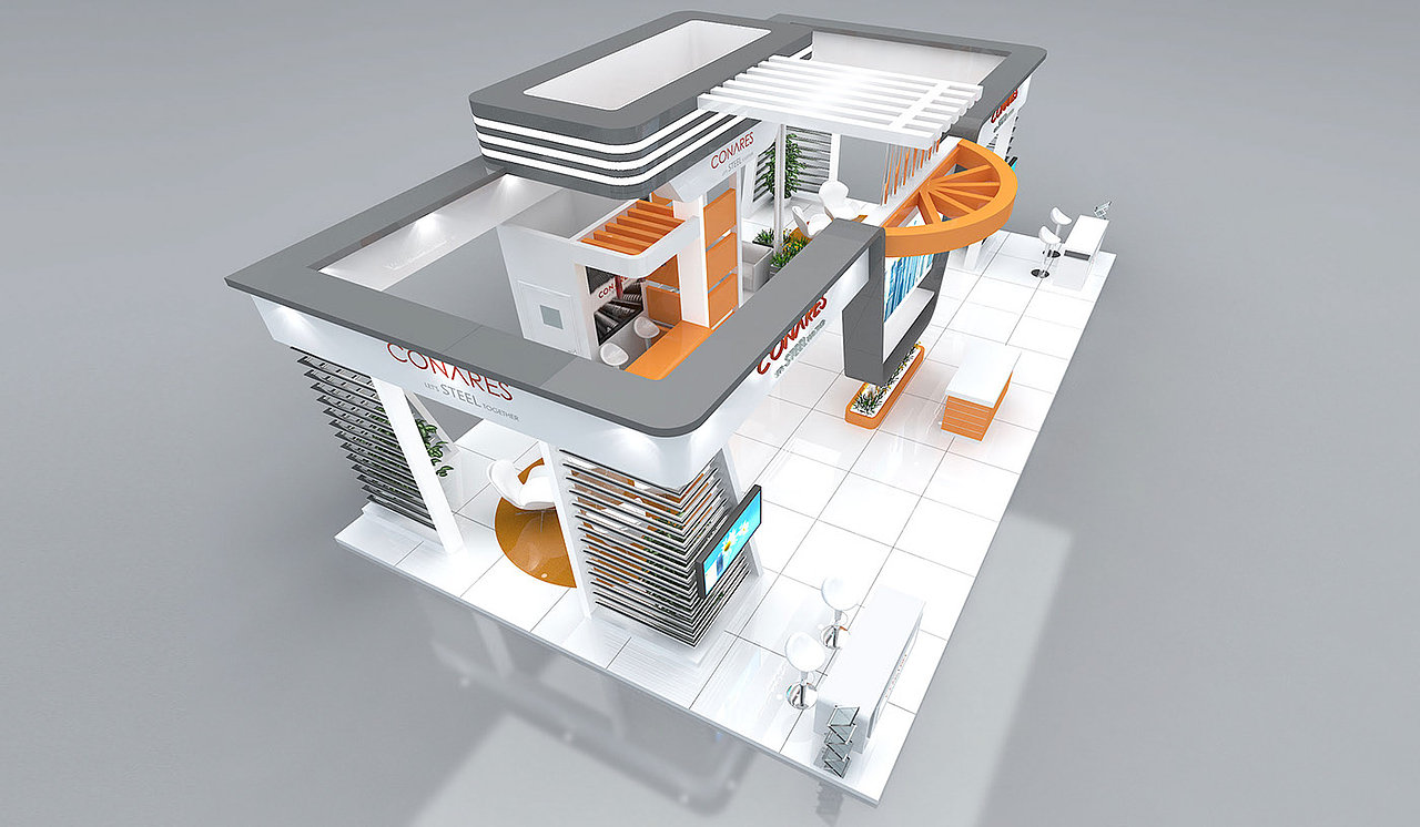 展会展位展台展馆展厅展示展点展览设计3D效果图