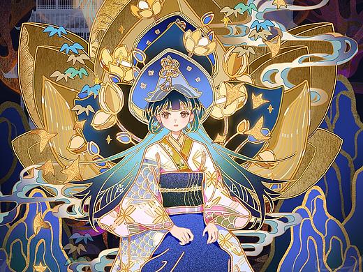 【奈京植庭院】和风烫金人物纸胶带