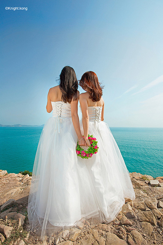 深圳鹿嘴帮朋友拍的闺蜜婚纱